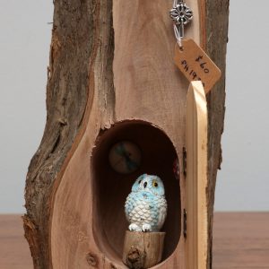 enchanted wood fantasy tree house with owl figurine FH1939